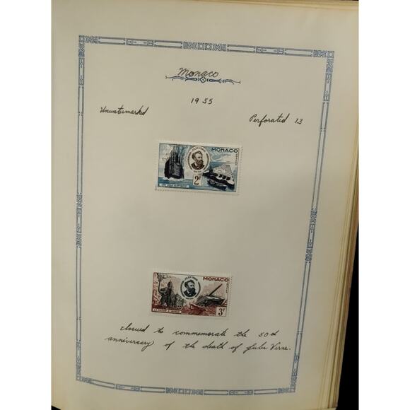 Stamp collector binder with 6 pages of stamps already attached. - Picture 7 of 10